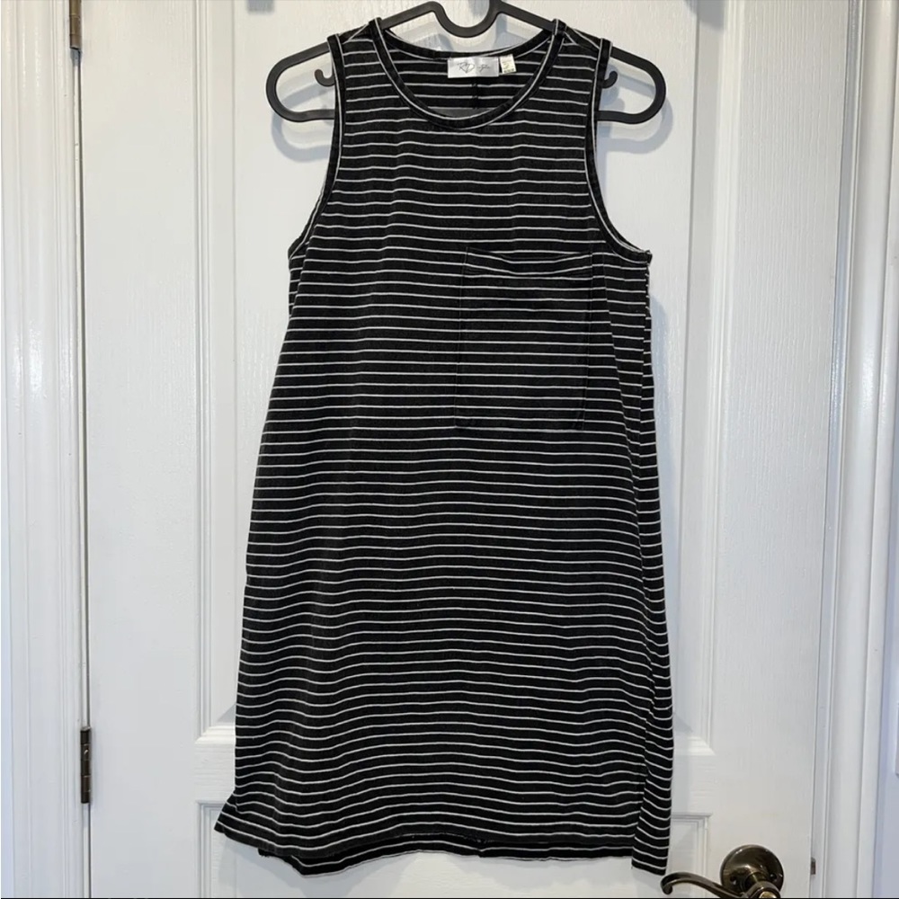Black & white striped dress